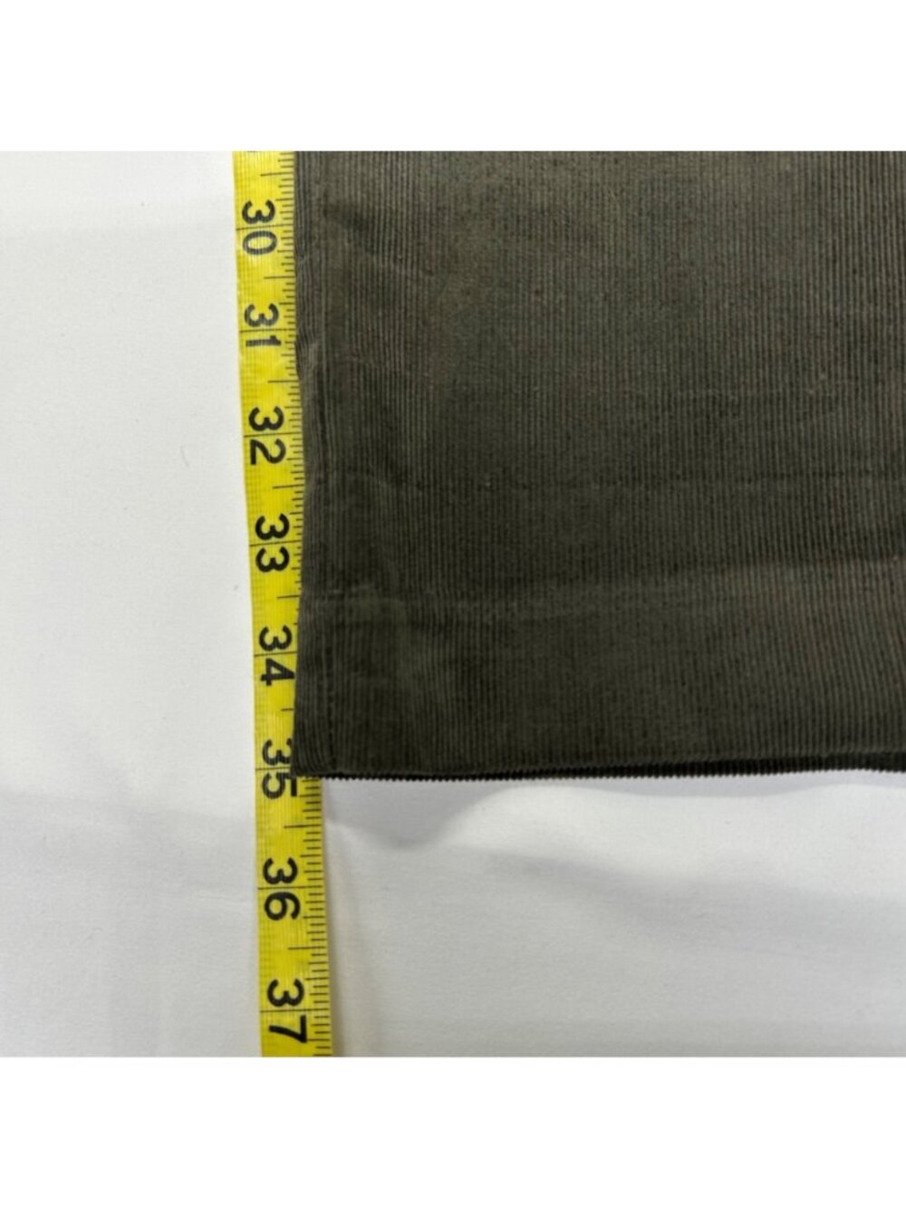 Banana Republic Womens Tall 12 Olive Green Corduroy Straight-Leg Pants - Picture 9 of 16